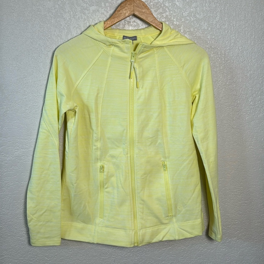 Talbots Yellow Zip Up Hoodie Zip Pockets size XS